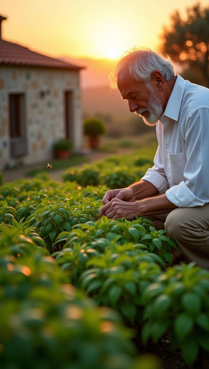 Χειροποίητες ετικέτες στους θάμνους με τα ονόματα των βοτάνων