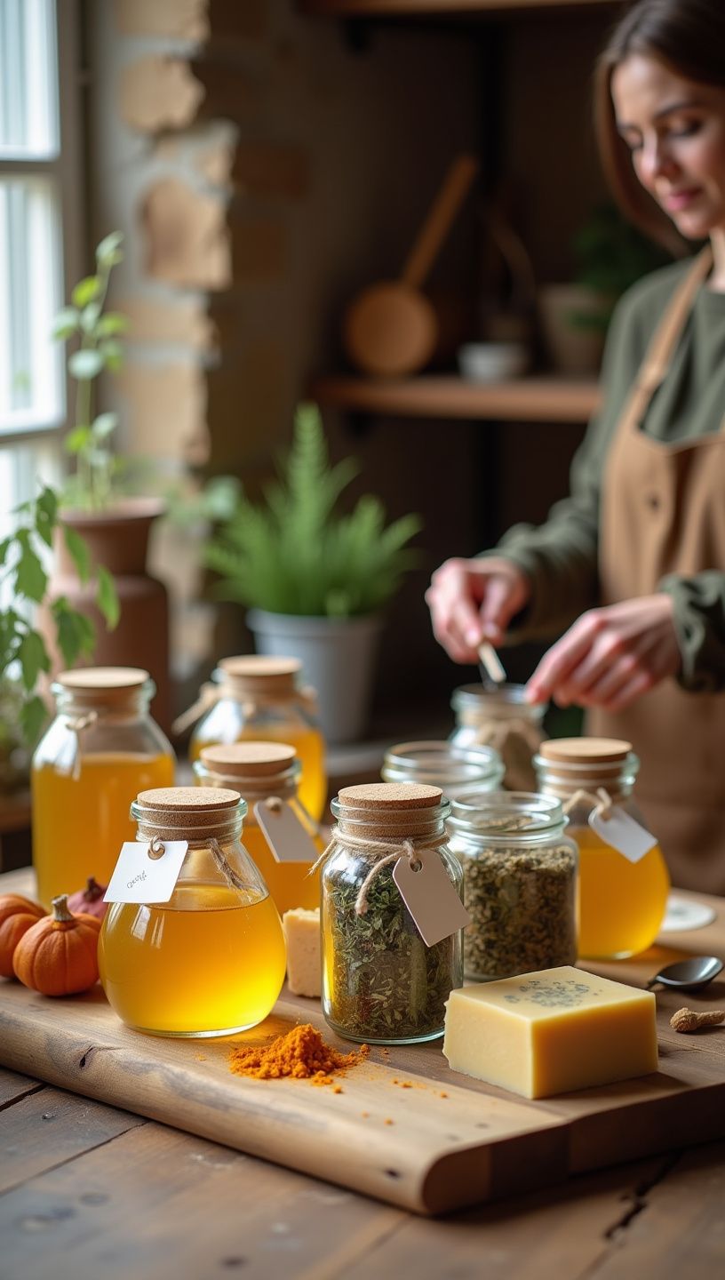 Σκηνικό κήπου με βότανα και χαλαρωτική ατμόσφαιρα